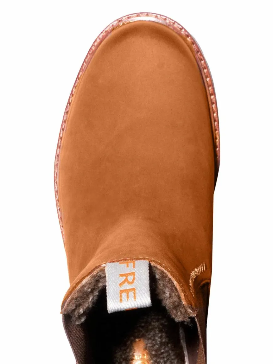 FREUDE Boots & Stiefeletten*Damen Chelsea-Boots - BOA cognac bedruckt