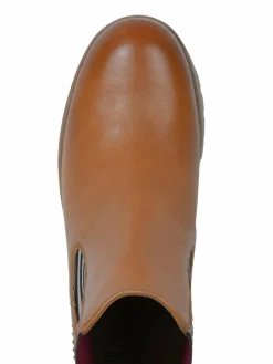 Crickit Boots & Stiefeletten*Damen Chelsea-Boots - NAELLE cognac bedruckt