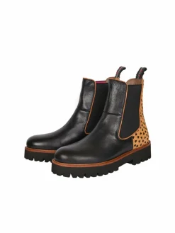 Crickit Boots & Stiefeletten*Damen Chelsea-Boots - NOLA schwarz cognac uni