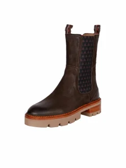 Crickit Boots & Stiefeletten*Damen Chelsea-Boots - NUNZIA braun bedruckt