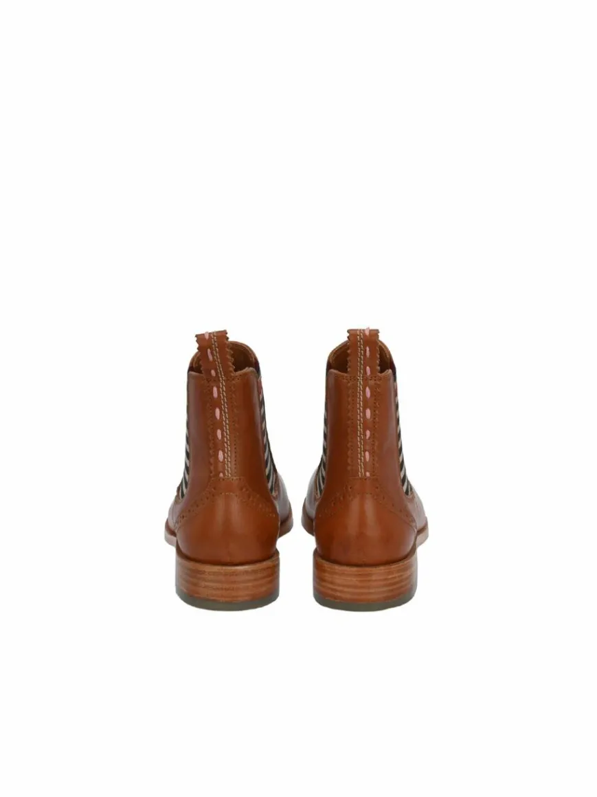 Crickit Boots & Stiefeletten*Damen Chelsea-Boots - SUVI cognac bedruckt