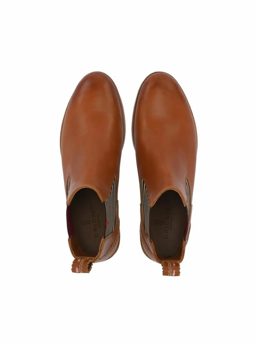 Crickit Boots & Stiefeletten*Damen Chelsea-Boots - SUVI cognac bedruckt