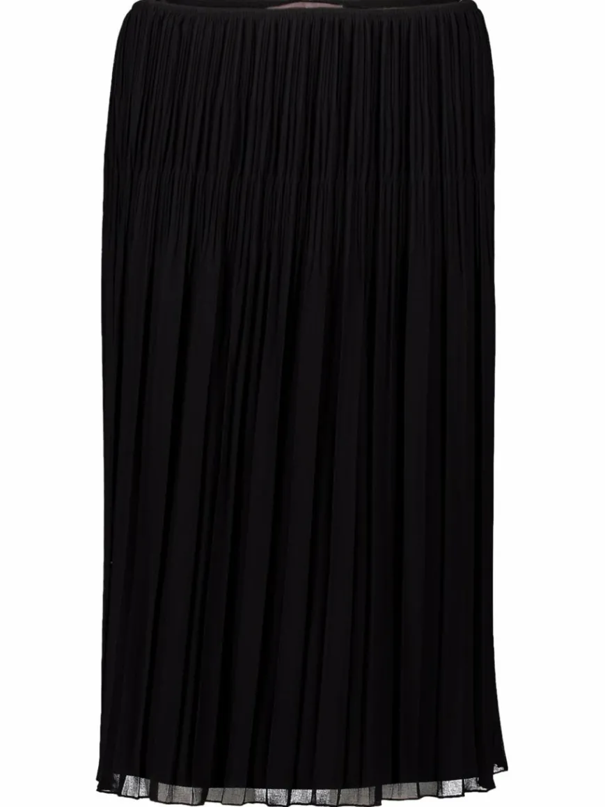 Vera Mont Röcke*Damen Chiffonrock schwarz uni