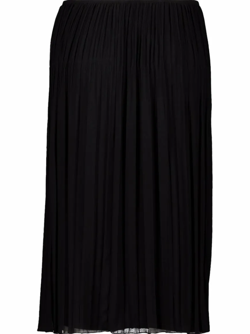 Vera Mont Röcke*Damen Chiffonrock schwarz uni