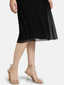 Vera Mont Röcke*Damen Chiffonrock schwarz uni