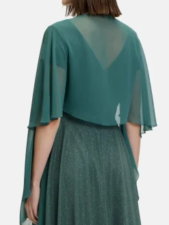 Vera Mont Pullover & Strickjacken*Damen Chiffonstola smaragd uni