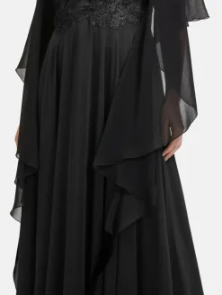 Vera Mont Pullover & Strickjacken*Damen Chiffonstola schwarz uni