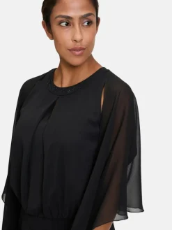 Vera Mont Pullover & Strickjacken*Damen Chiffonstola schwarz uni