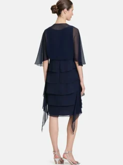 Vera Mont Pullover & Strickjacken*Damen Chiffonstola marine blau uni