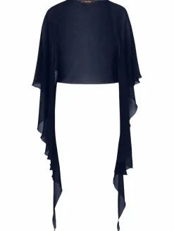 Vera Mont Pullover & Strickjacken*Damen Chiffonstola marine blau uni