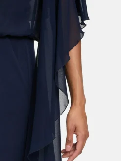 Vera Mont Pullover & Strickjacken*Damen Chiffonstola marine blau uni