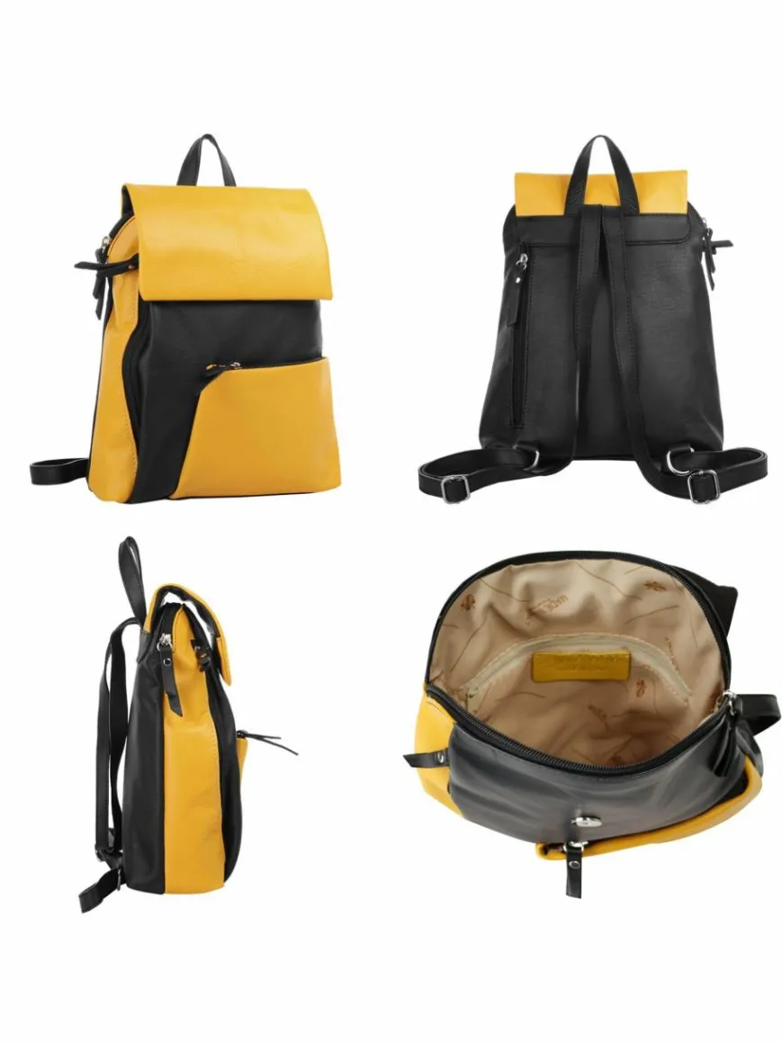 Cluty Taschen & Rucksäcke*Damen Cityrucksack gelb uni