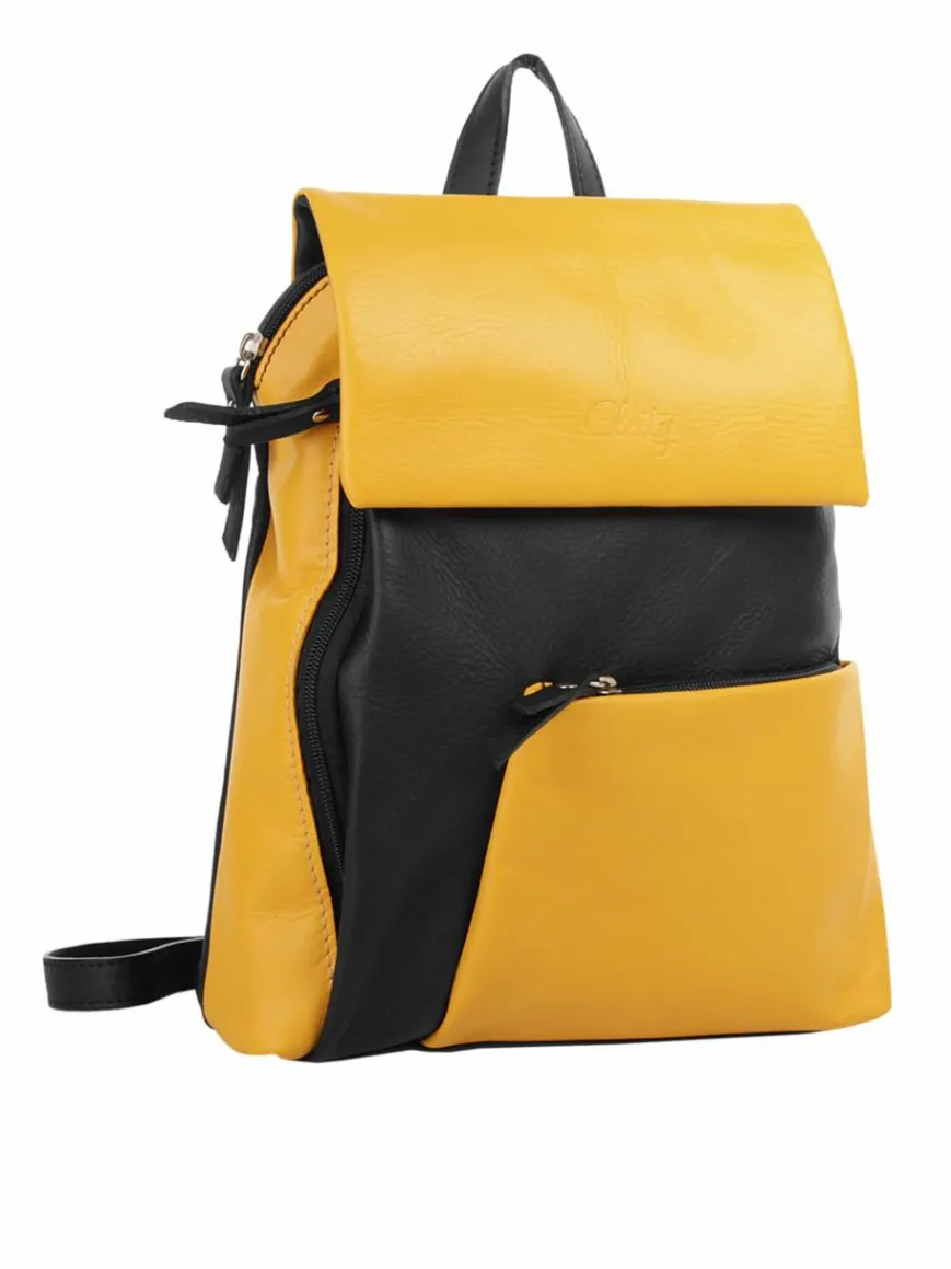 Cluty Taschen & Rucksäcke*Damen Cityrucksack gelb uni