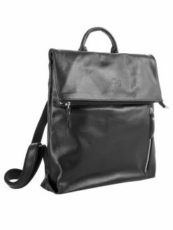 Cluty Taschen & Rucksäcke*Damen Cityrucksack schwarz uni