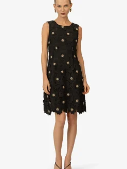 Kraimod Kleider*Damen Cocktailkleid schwarz gemustert