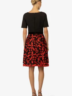 Kraimod Kleider*Damen Cocktailkleid rot gemustert