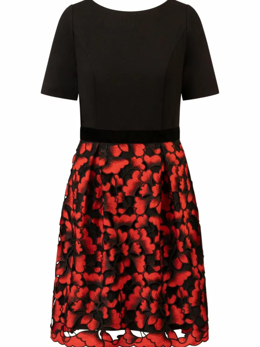 Kraimod Kleider*Damen Cocktailkleid rot gemustert