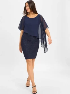 Swing Kleider*Damen Cocktailkleid marine uni