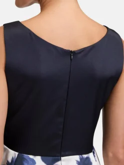 Vera Mont Kleider*Damen Cocktailkleid blau gemustert