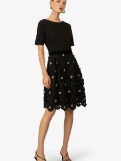 Kraimod Kleider*Damen Cocktailkleid schwarz gemustert