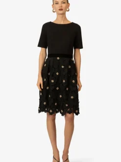 Kraimod Kleider*Damen Cocktailkleid schwarz gemustert