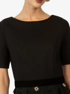 Kraimod Kleider*Damen Cocktailkleid schwarz gemustert