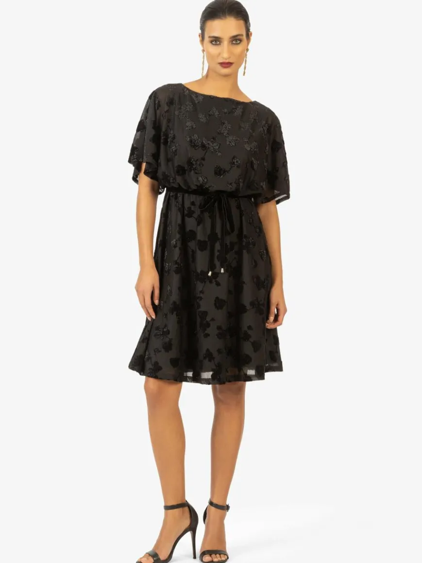 Kraimod Kleider*Damen Cocktailkleid schwarz gemustert