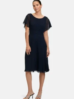 Vera Mont Kleider*Damen Cocktailkleid marine blau uni