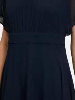 Vera Mont Kleider*Damen Cocktailkleid marine blau uni