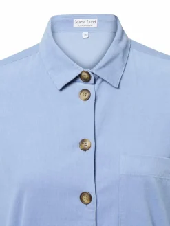 Marie Lund Blusen*Damen Cordbluse hellblau uni