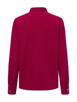 Marie Lund Blusen*Damen Cordbluse himbeer uni