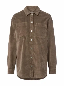 Noisy May Blusen*Damen Cordbluse - NMAlva braun uni