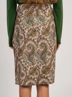 Vicci Germany Röcke*Damen Cordrock grün bedruckt