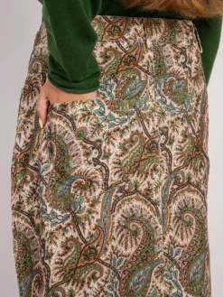 Vicci Germany Röcke*Damen Cordrock grün bedruckt