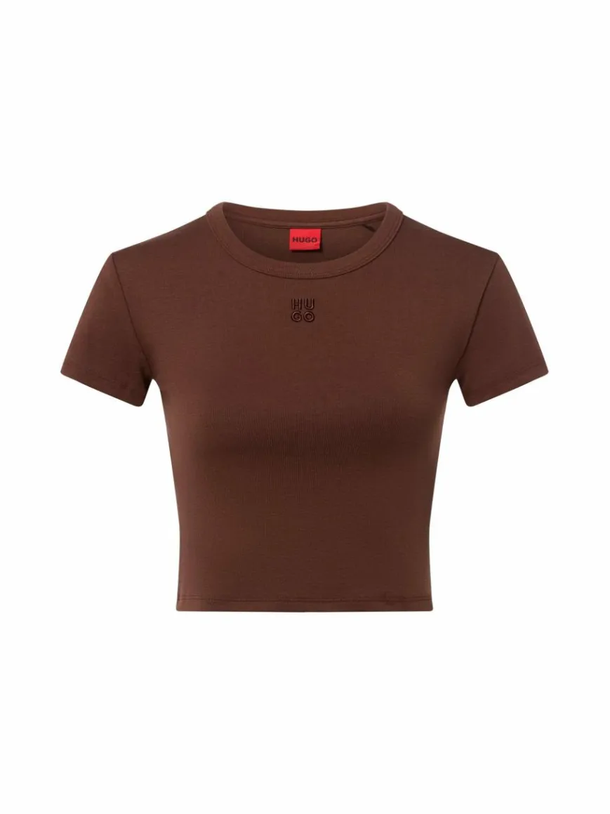 HUGO Shirts & Tops*Damen Crop Shirt - Delanor nougat uni