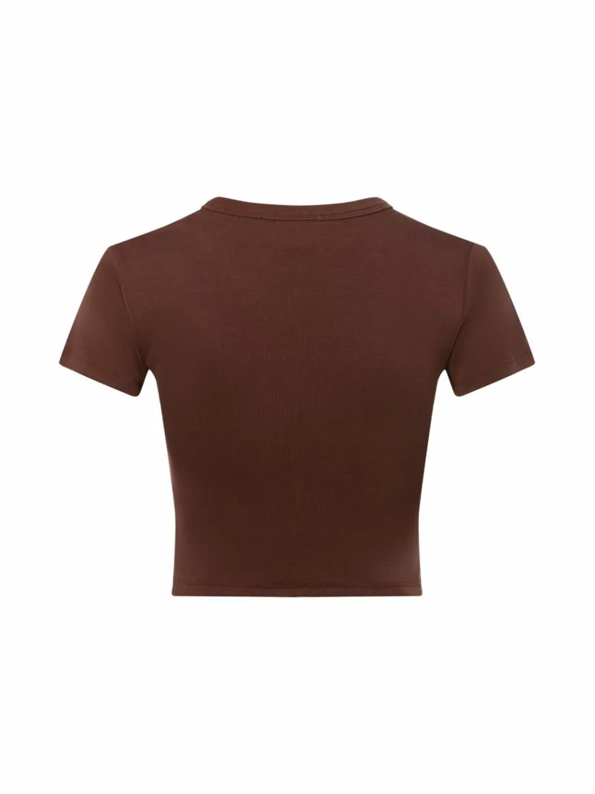 HUGO Shirts & Tops*Damen Crop Shirt - Delanor nougat uni