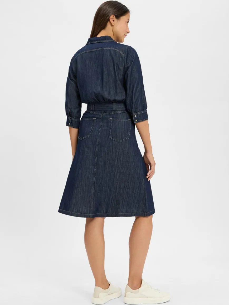 Marie Lund Kleider*Damen Denim-Blusenkleid - Karina denim uni
