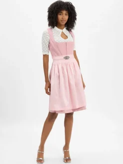 Krüger Dirndl Kleider*Damen Dirndl rosa uni