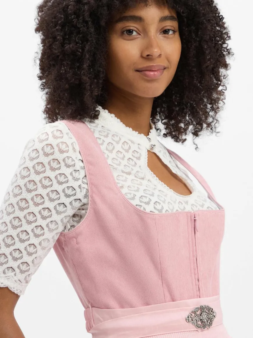Krüger Dirndl Kleider*Damen Dirndl rosa uni