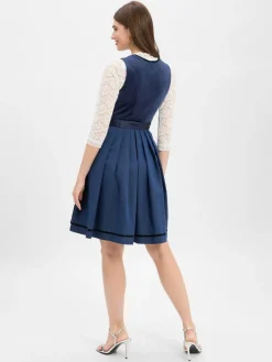 Krüger Dirndl Kleider*Damen Dirndl marine uni