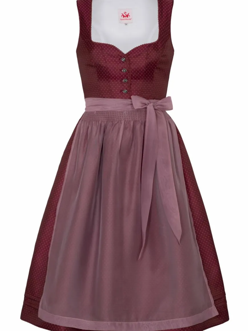 Spieth & Wenksy Kleider*Damen Dirndl - Dirndl "Flamingo" koralle uni