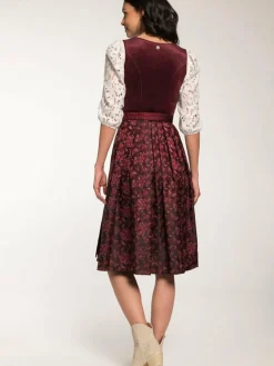 Spieth & Wenksy Kleider*Damen Dirndl - Genua rot uni