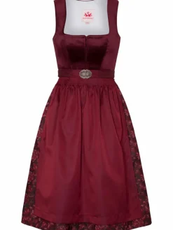 Spieth & Wenksy Kleider*Damen Dirndl - Genua rot uni