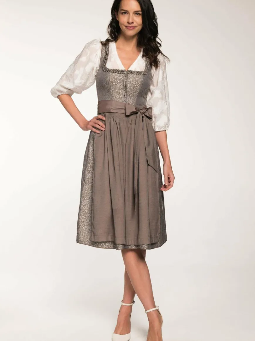 Spieth & Wenksy Kleider*Damen Dirndl - Gesia taupe gemustert