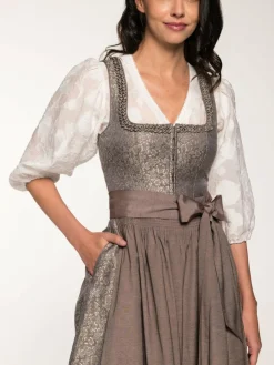 Spieth & Wenksy Kleider*Damen Dirndl - Gesia taupe gemustert