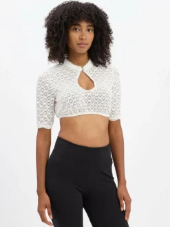 Krüger Dirndl Blusen*Damen Dirndlbluse ecru uni