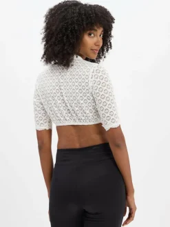 Krüger Dirndl Blusen*Damen Dirndlbluse ecru uni