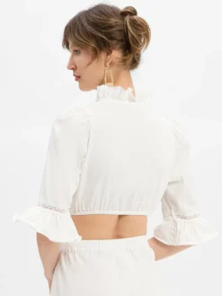 Krüger Dirndl Blusen*Damen Dirndlbluse ecru uni