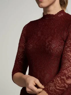 Spieth & Wenksy Blusen*Damen Dirndlbluse - Amberg rot gemustert