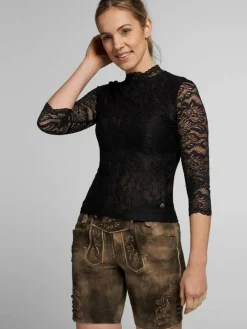 Spieth & Wenksy Blusen*Damen Dirndlbluse - Amberg schwarz gemustert